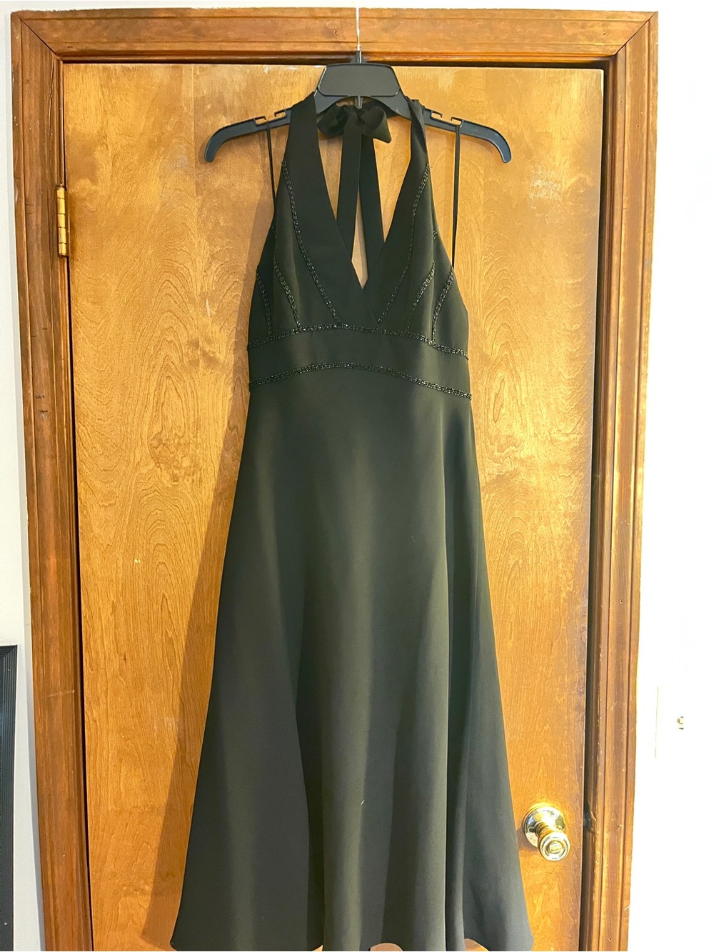 Jones New York Black One-Shoulder Halter Dress